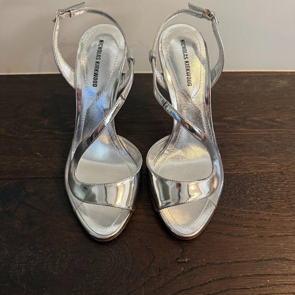 Nicholas Kirkwood Silver Stiletto Heels